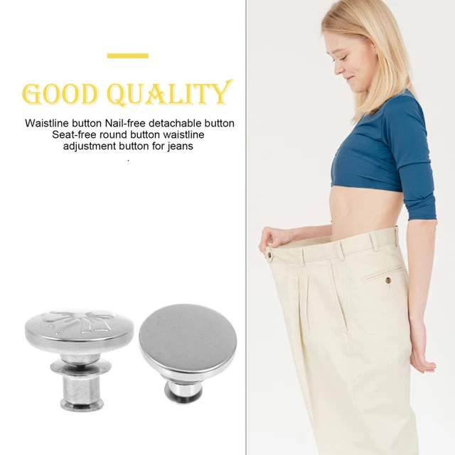 KATIMI 4 Paires De Pinces à Pantalon Ajustables - Boutons Fleur Marguerite Sans Couture - Pour Jeans, Jupes Et Shorts