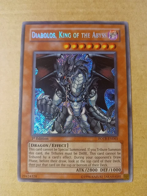 DIABOLOS, KING OF the Abyss FOTB-EN061 Secret Rare Unlimited LP Yugioh  19.99 - PicClick UK