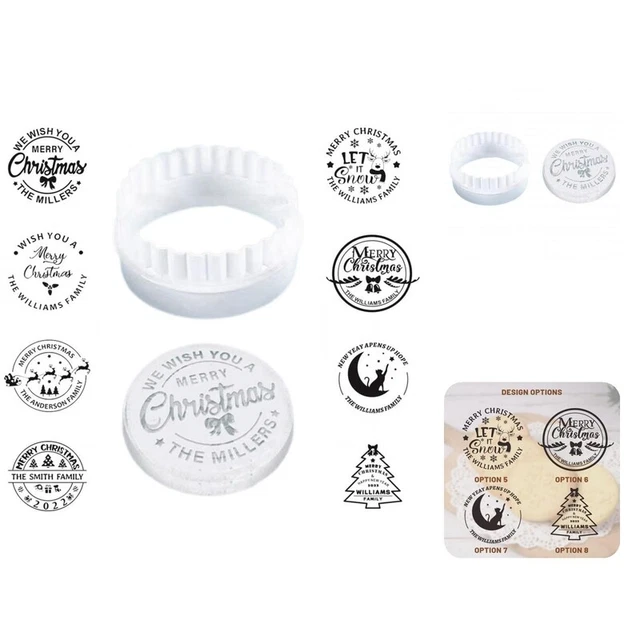 1 Set Keksstempel Wiederverwendbare dekorative Frohe Weihnachten 3D-Keksstempel