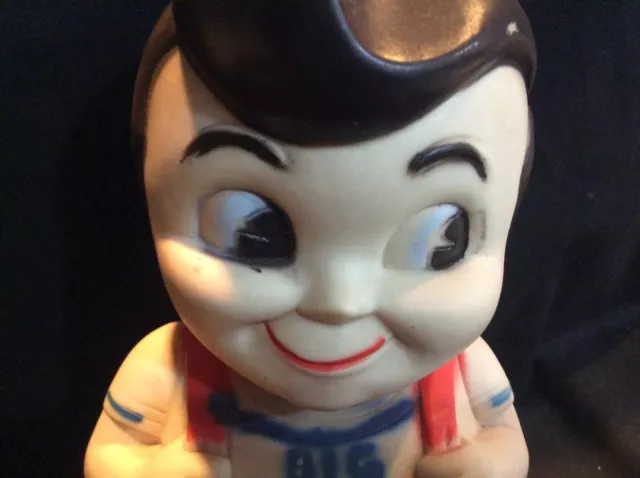 Mid-20Th C Vint Early Big Boy Restaurant Figure Soft Rubberized, Hollow Toy Bank 2