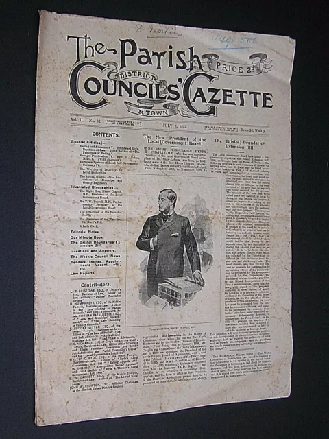 The Parish District & Town Councils Gazette. 1895. Journal. Newspaper.