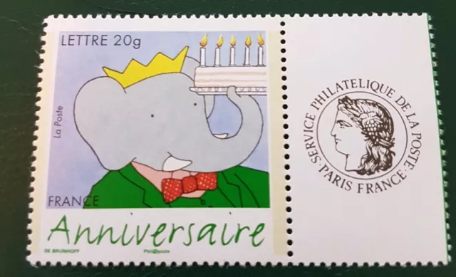 Timbre Personnalisé n° 3927A neuf**     Anniversaire BABAR avec logo Cérès