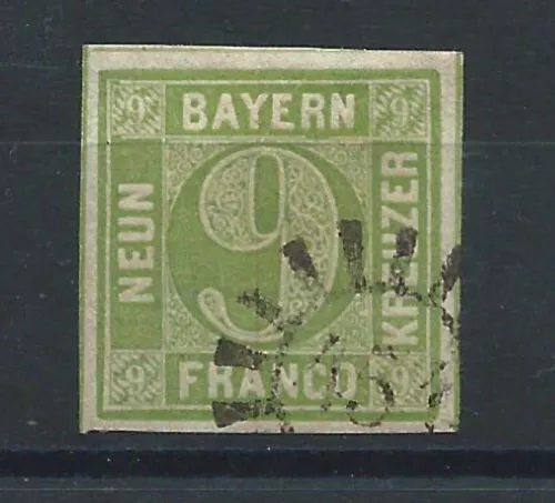 Allemagne - Bayern  N°6 Obl (FU) 1849/50 - Type II (Cercle régulier)