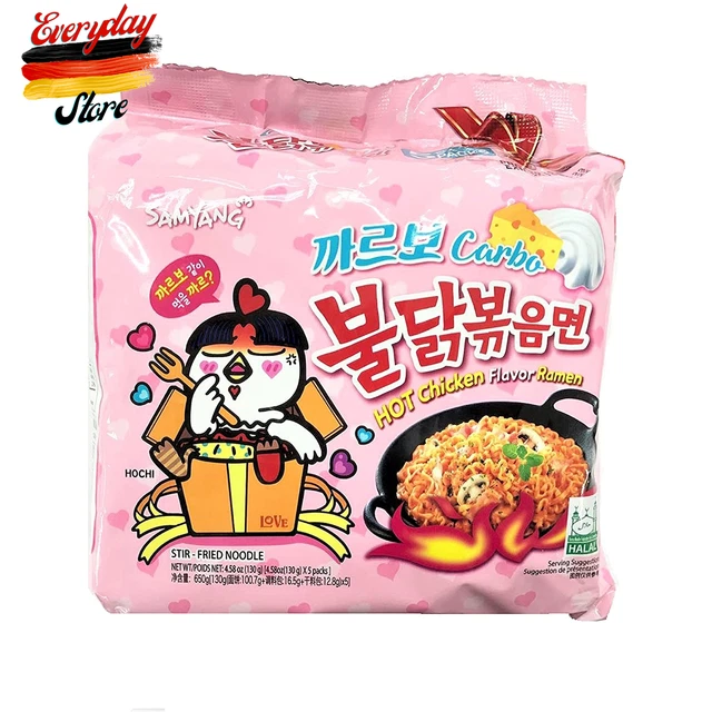 Hot Chicken Flavour Ramen Carbonara 130G (5pz)