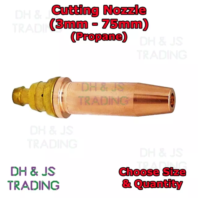 Propane Gas Cutting Nozzle PNM Weld Tip Standard Oxygen (3mm - 75mm Available)