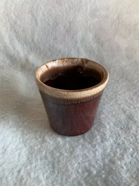 Original McCoy Pottery Salt Glaze Brown Drip 8-oz Mug Cup Brown USA 1970's LCC 3
