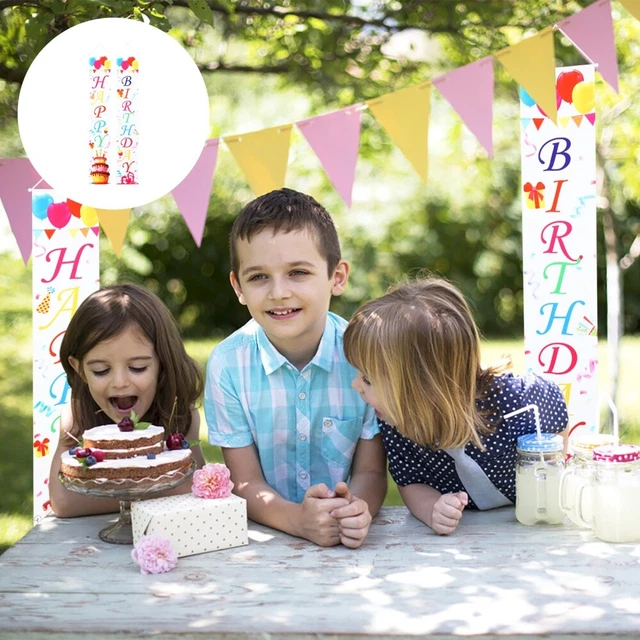 Tessuto Poliestere 600d Buon Compleanno Ornamenti Bambini Lo Banner