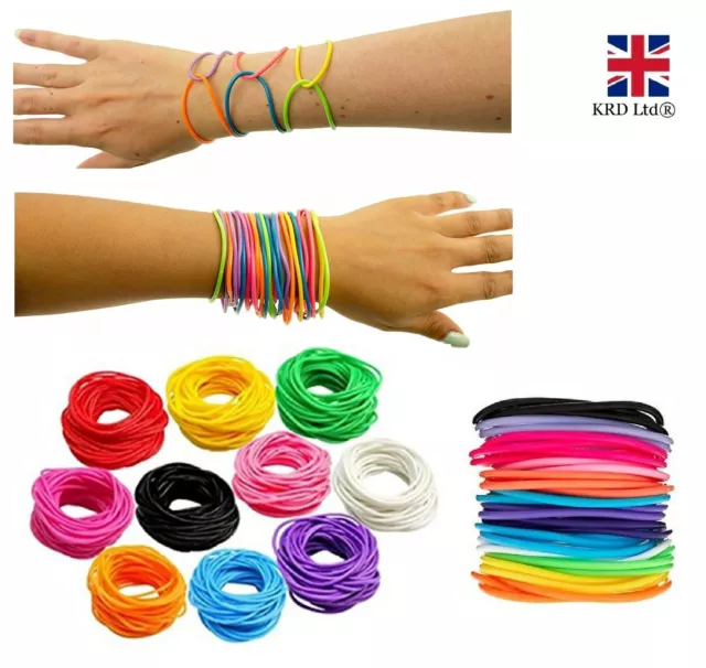 12 x GUMMY BRACELETS Jelly Rubber Shag Bands Halloween Wristbands Party Dress Up