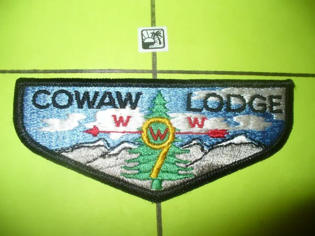 OA Cowaw Lodge 9,S2c,1960s, LGR Tree Flap,2,33,287,Raritan Council,New Jersey,NJ