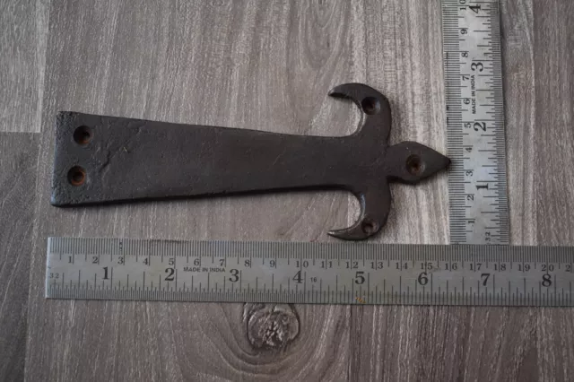 Hinges Vintage Odd Hand Forged Iron Strap Barn Gate Farm Decorative 4 Pic 6