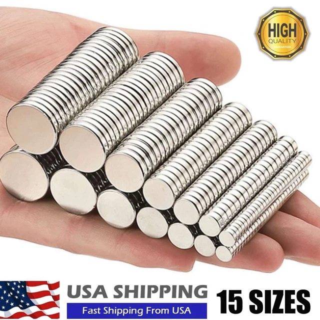 Earth Magnets N52 Bulk Neodymium Rare Earth Magnets - Lot Of 10, 50, Or 100 Round & Block Magnets In N35, N50, N52 Grades Round Magnets Bulk - Foto 4