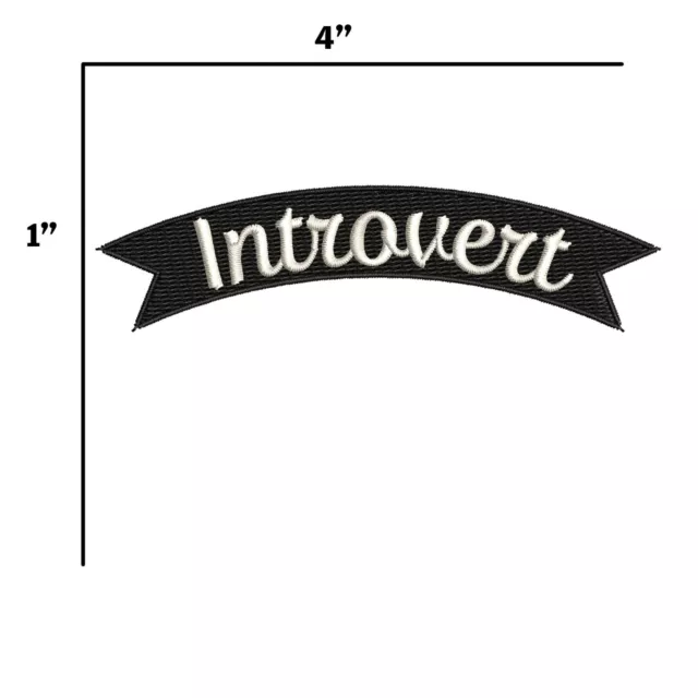 Introvert Patch Embroidered Iron-on Applique Rocker Funny Sayings Fun & Cool