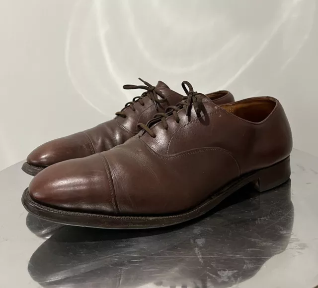 Church’s Brown Custom Grade Cap Toe Oxford Leather Men’s Shoes Uk 9.5 / US 10.5