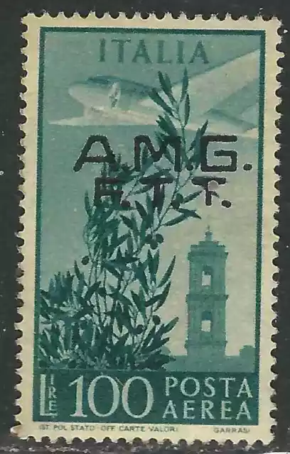 Italy Trieste Zone A Stamps C13 Sas PA13 100L Bl Grn MNH VF 1948 SCV $127.50