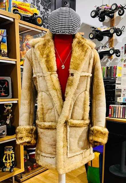 Del boy sheepskin coat on sale for sale