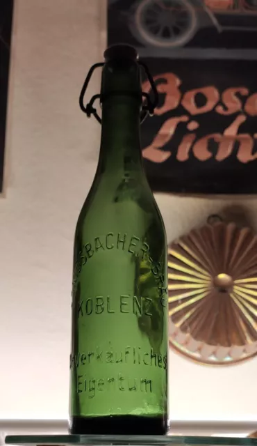 KOBLENZ KÖNIGSBACHER BRÄU BRAUEREI Bierflasche datiert 1940