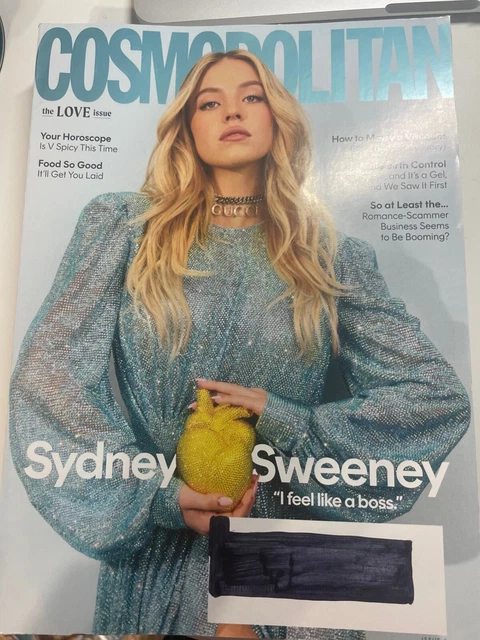 COSMOPOLITAN MAGAZINE 2022 SYDNEY SWEENEY VOL 271 Issue 1 The LOVE ...