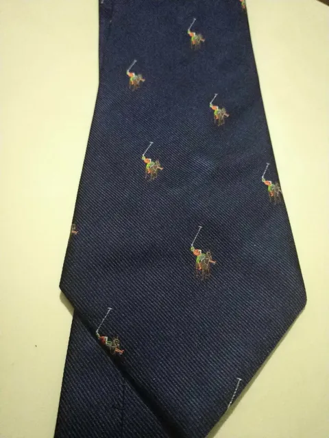 Tie Andrew's Ties Vintage From Man 100% Silk Used Blue