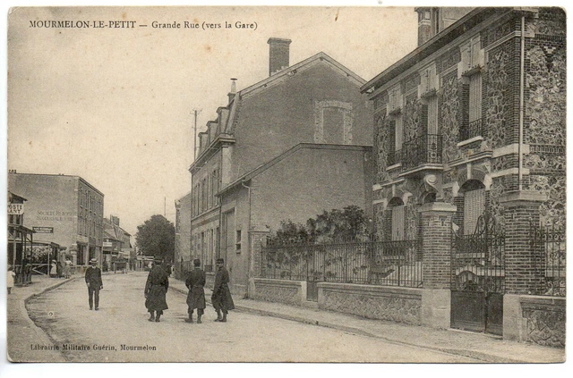 MOURMELON LE PETIT - Marne - CPA 51 - Grande rue vers la gare - Café restaurant