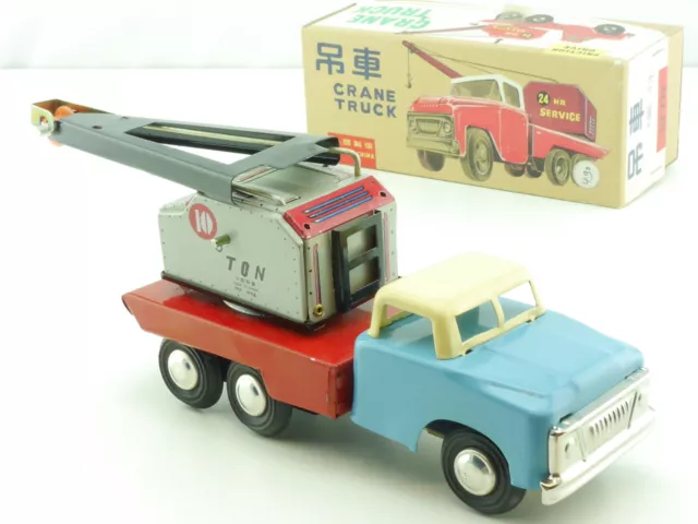 MF 774 Crane Truck tin toy Blech China old really near mint N MIB 1411-24-19
