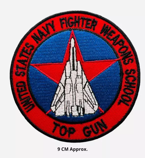 Top Gun United States Navy Fighter Weapon Embroidered Iorn/SewOn Patch BatchN546