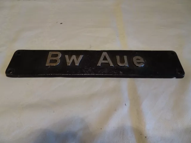 Original Bw Aue Lokschild, Deutsche Reichsbahn, Top Zustand