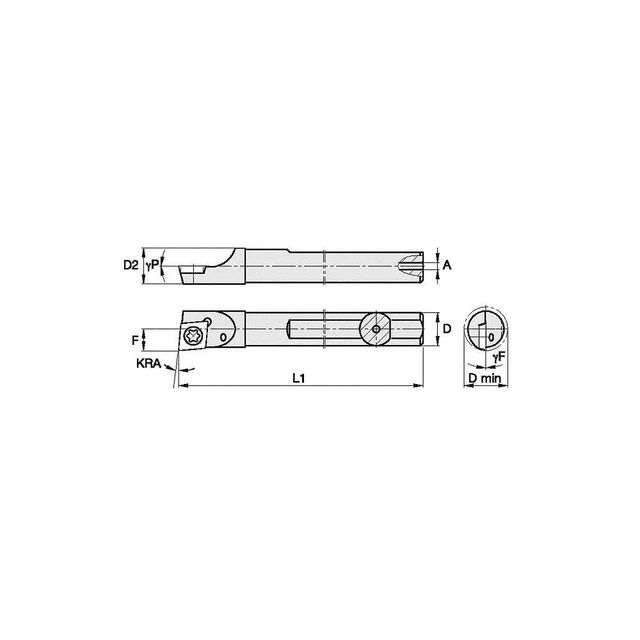 WIDIA CSBI187255R Indexable Boring Bar,0.2280",HSS