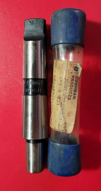 Cushman MT3 x JT6 Drill Chuck Arbor w/ Tang #3 Morse Taper x #6 Jacobs Taper NEW