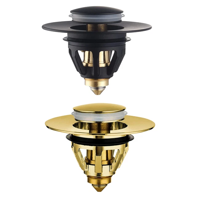Tapón de fregadero de acero inoxidable para baño tapón de drenaje con colador antiobstrucción