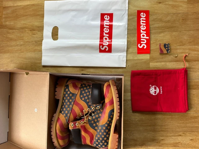 Rarest Timberlands SUPREME TIMBERLAND STARS and Stripes American Flag Boot Size 10 / 6 ...
