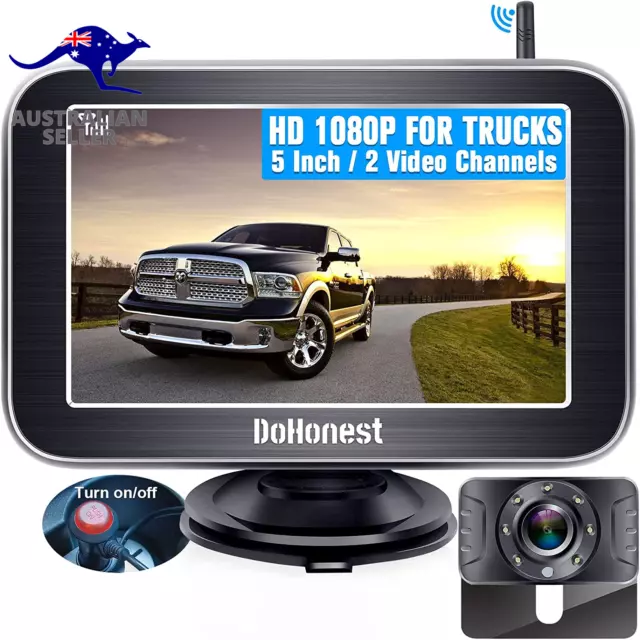 RV Digital Wireless Backup Camera System with 5 Inch LCD Monitor Truck Rear View