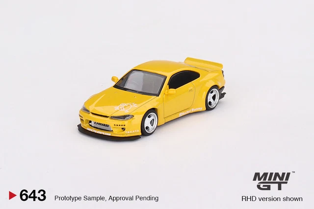 (Pre-order) Mini GT #643 1/64 Nissan Silvia (S15) Rocket Bunny Bronze Yellow