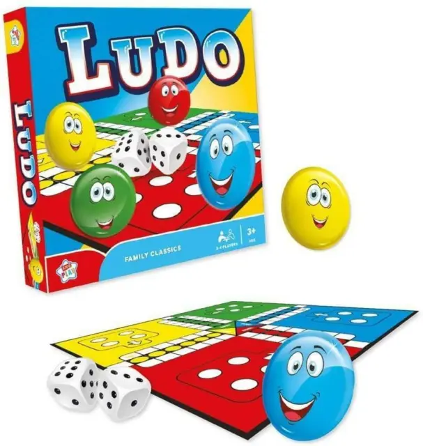 Traditional Classic Modern Full Size Family/Kids/Adult Ludo Fun Board Star  Game.