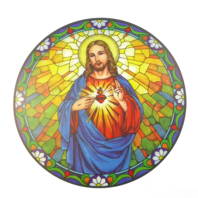 Sacred Cuore Suncatcher Vetrata Finestrino Adesivo Riusabile 15.2cm Sole Catcher