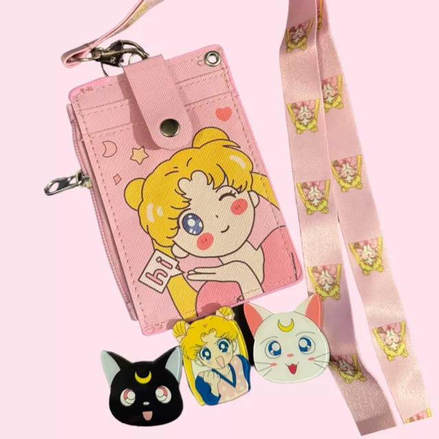 Kawaii Pen Shop Sailor Moon Keychain - Luna & Artemis, Luna (Black)