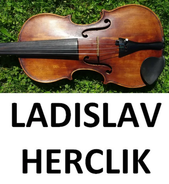 4/4 OLD VIOLIN labelled LADISLAV HERCLIK 1923 + VIDEO (Nr. 66)