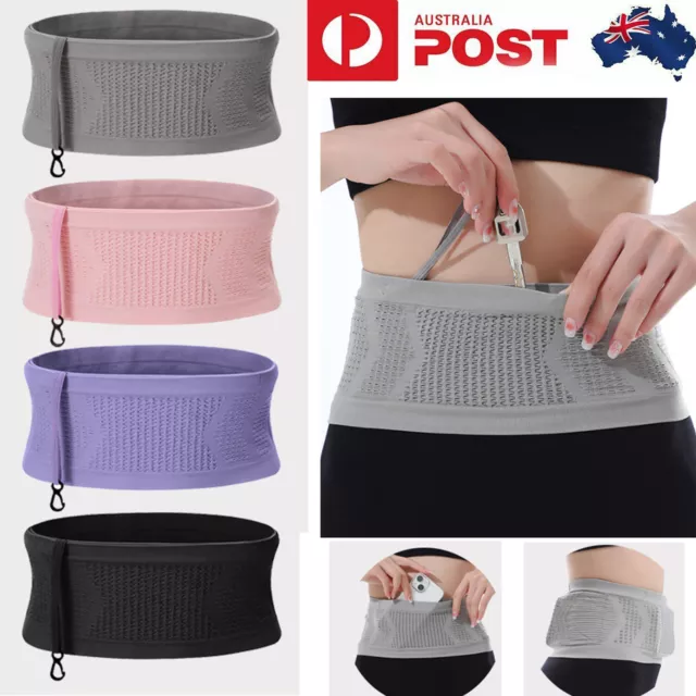 ​Invisible Running Belt Bum Bag Elastic Waist Packs Bags with Hook Pouch Sports