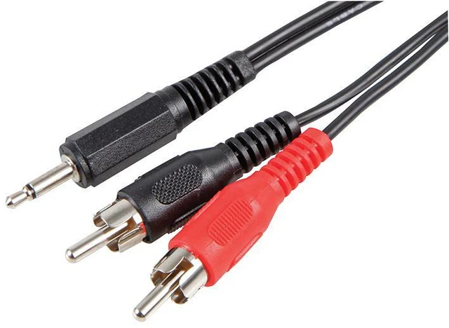 AIM 1/4" Mono TS Audio Phono In-Line Jack Connector – 2-Piece Set (New Old Stock, Taiwan)