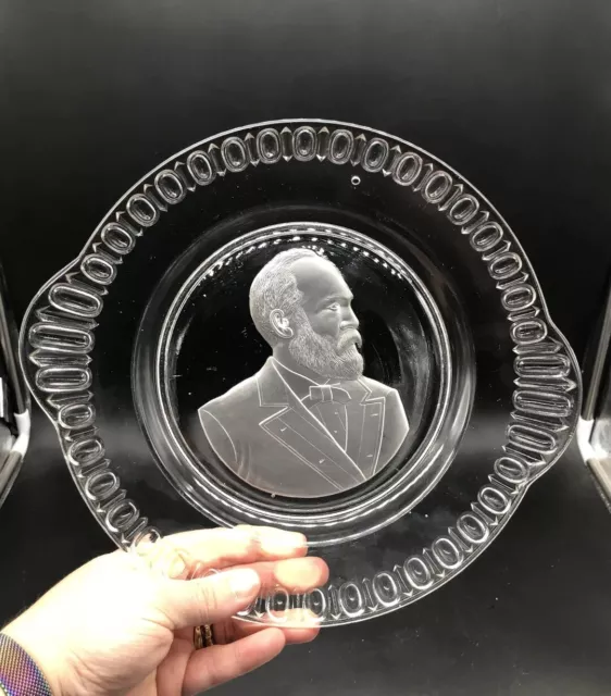 Gen. Ulysses Grant Commemorative Plate Early American Pattern Glass 1885