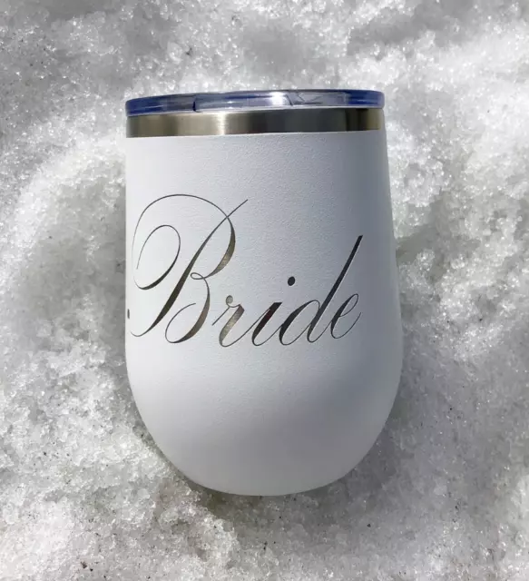 Bride Bridal Party Bachelorette Maid of Honor Gift Wedding Tumbler Coffee Wine