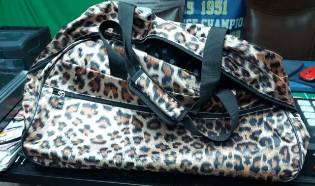 Betsey Johnson Leopard Animal Print Roller Bag Luggage