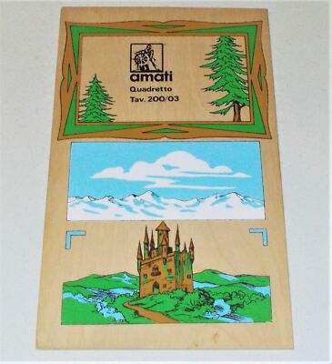 Amati Traforo AMATI Tavola 200/03 QUADRETTO Castello NUOVO legno modellismo 