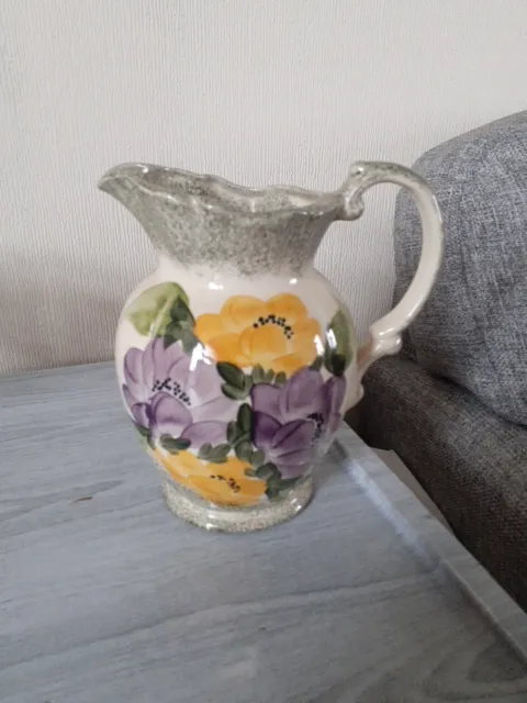 Jug Siltone Pottery Staffordshire England Hand Paintd