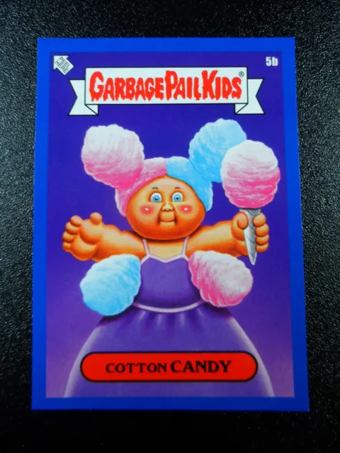 Blue Parallel Cotton Candy 5b Garbage Pail Kids Card Bizarre Holidays December