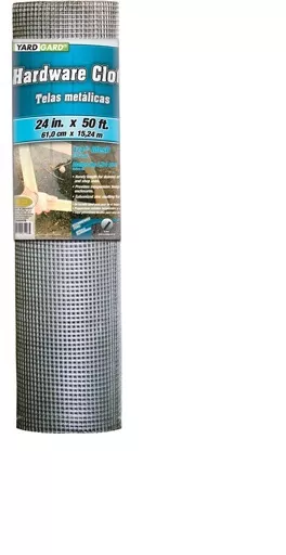 Galvanized Metal Hardware Cloth, 24" x 50', 1/4" Mesh Fencing, 23 Gauge 458755