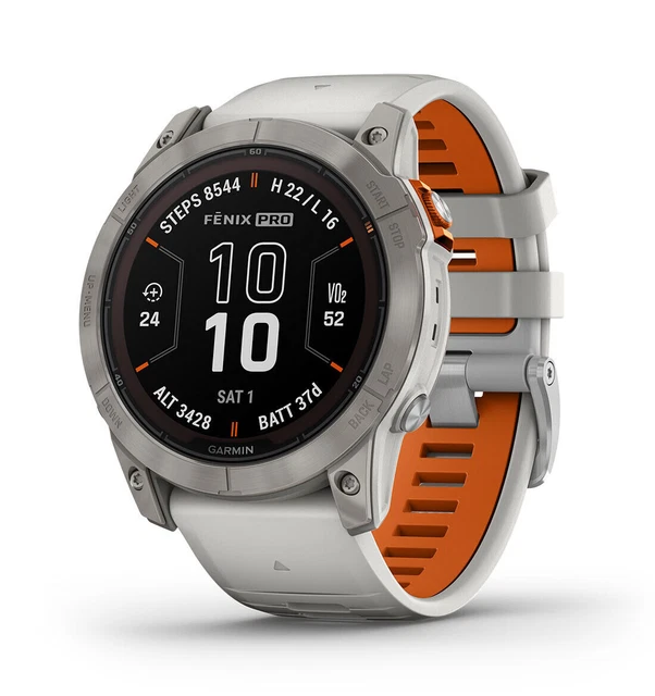 Montre de sport GPS Garmin Fenix 7X PRO Sapphire Solar Titanium Gris avec...