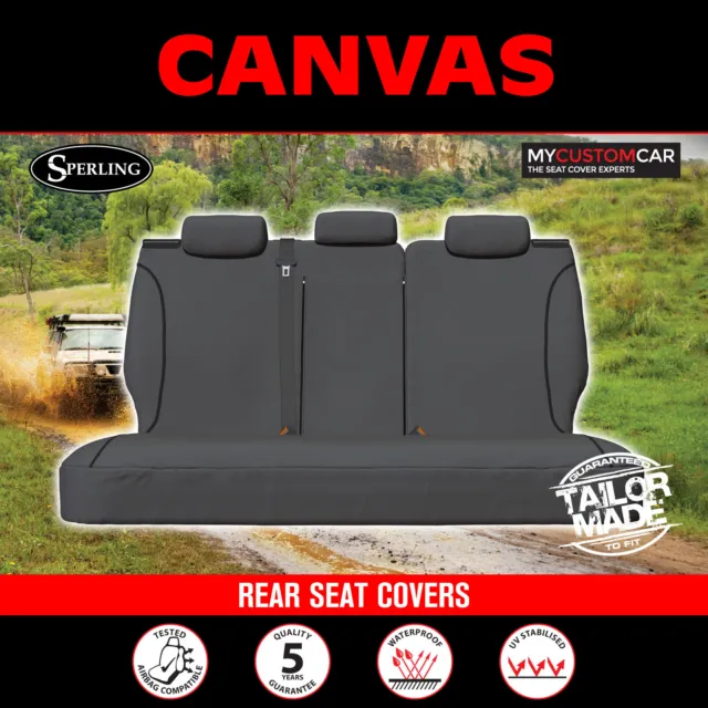 Ford F Series F250 Dual Cab 2001 - 2007 Canvas Grey Custom Rear Seat Covers