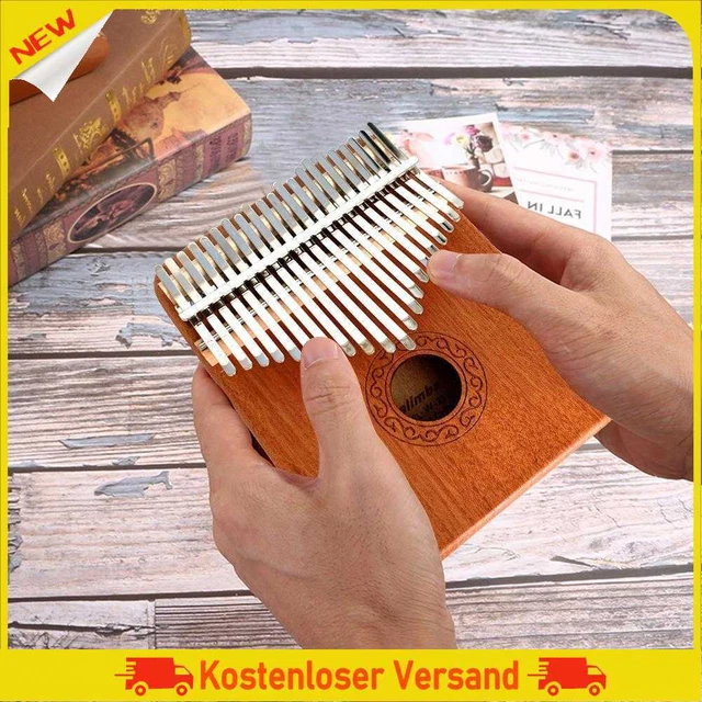 Mahogany 21 Key Kalimba Thumb Piano Mbira Musical Instrument Gift for Beginners