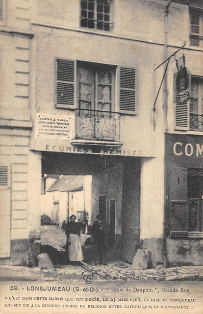 Cpa 91 Longjumeau / Hotel Du Dauphin / Grande Rue