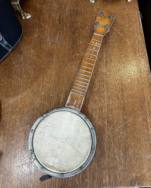 VINTAGE / ANTIQUE Unmarked Banjo Ukulele For Parts or Repairs 50.00